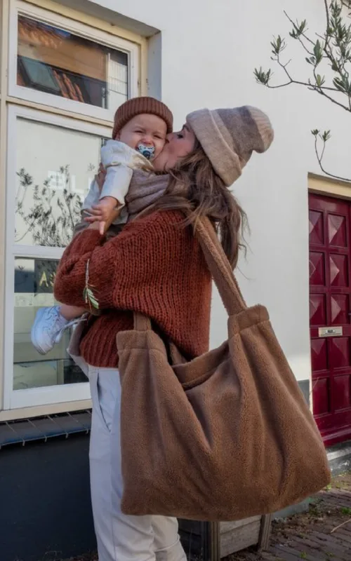 Set mom bag + diaper pouch brown